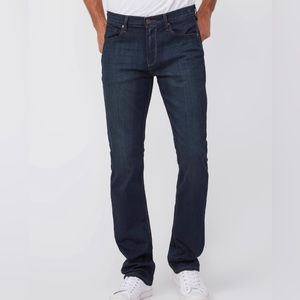Paige Federal Cellar Mens Jeans 38 Waist 33 Inseam Straight Leg Dark Wash Flex